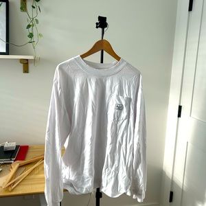 Herschel pocket tee LS white sz L